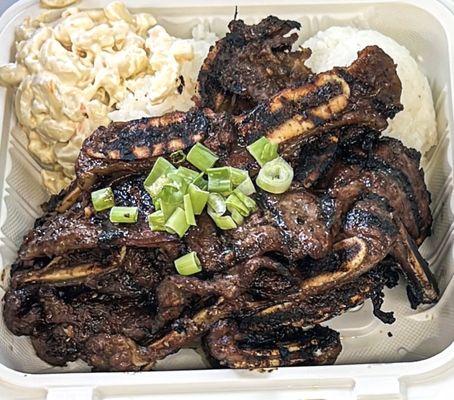 Flavorful, tender short ribs marinated in a sweet and savory garlic soy sauce, then grilled to perfection.