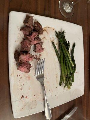 Steak and asparagus