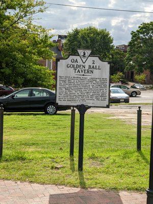 Golden Ball Tavern Historical Marker, Petersburg
