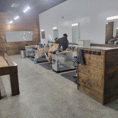 Inside of barber studio. Nice space!