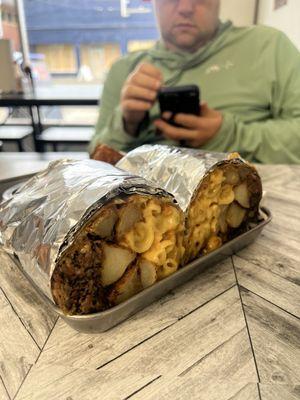 Brisket Mac burrito