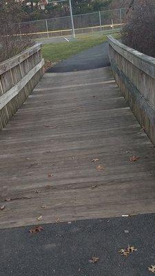 Bridge from the parking lot to the Fields