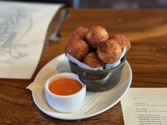 Corn Croquettes & Pepper Coulis