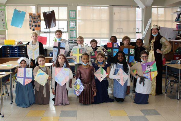 Starting as Pages, becoming Squires and then Knights, Grade 4 students have completed their noble tasks!