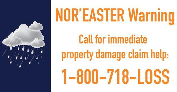 Nor'Easter Claim Specialists - FREE - No Obligation Claim Review!