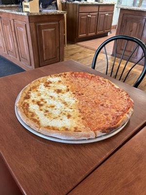 Half cheese, half white. Delicious!