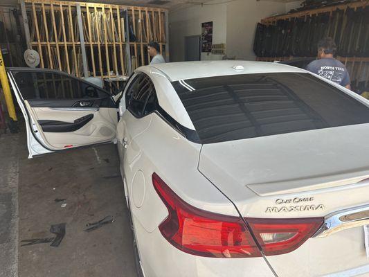 Car being tinted