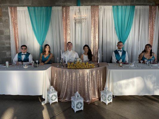 Love the colors we went with and the beautiful lanterns JS Linen was able to provide!