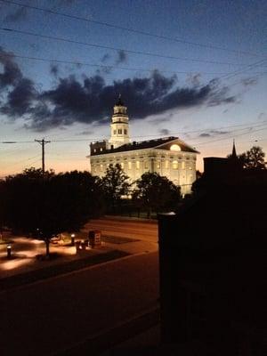 View from our room balcony.
