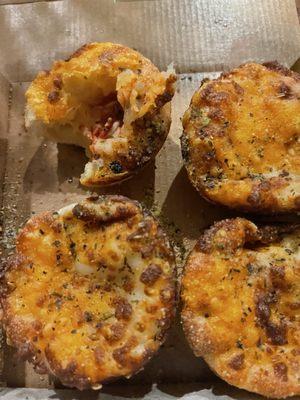 Barely there marinara cheese puffs