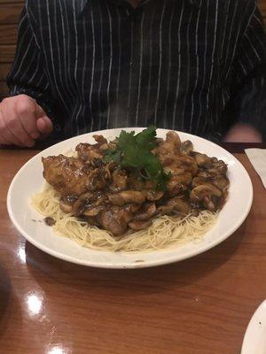 AMAZING FOOD! This is chicken marsala.