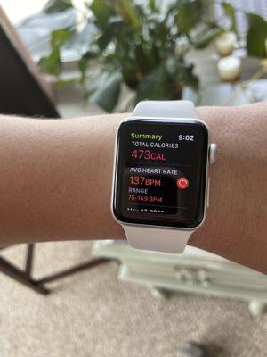 Apple Watch work out summary