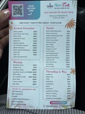 Price List