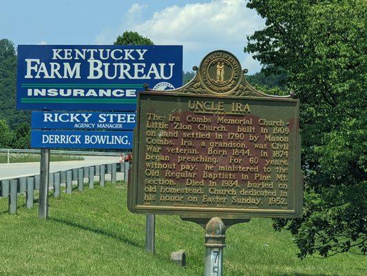 Uncle Ira Historical Marker, Jeff KY