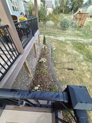 Landscape finished around the deck