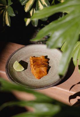 Curry spiced sashimi