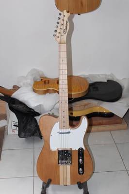 It's not bolt on, it's not set neck, it's a neck through constructed Telecaster, With Casiano high-end original pickups