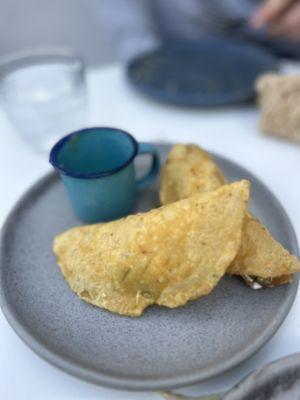 Quesadilla w/ cheese & cactus filling ($15, rating: 2/5)