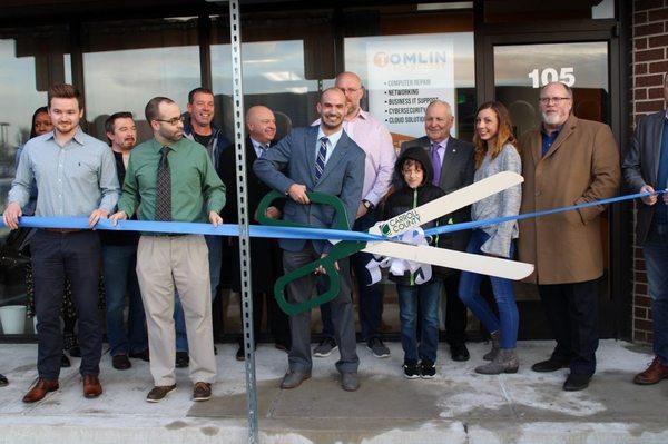 This is a picture from the grand opening of our new location.