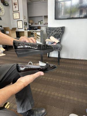 My mom's dress pumps.