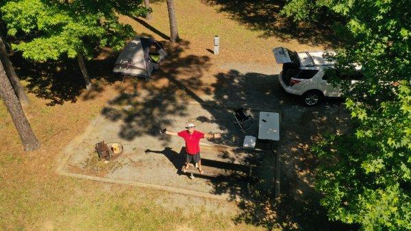 Tent Site $19.00 Price includes water and electricity. A bathhouse is available in the campground. Two tents allowed per site.