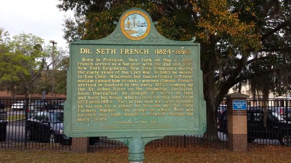 Dr. Seth French Historical Marker in Sanford