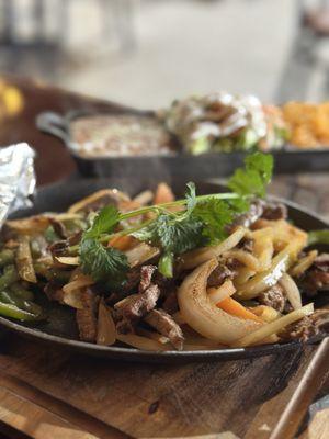 Lunch fajitas with Steak Fajita