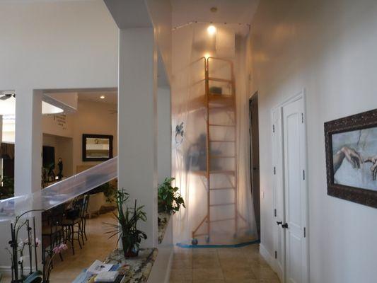 Mold remediation on an 18 foot ceiling!?! No way!
YAHWAYY!