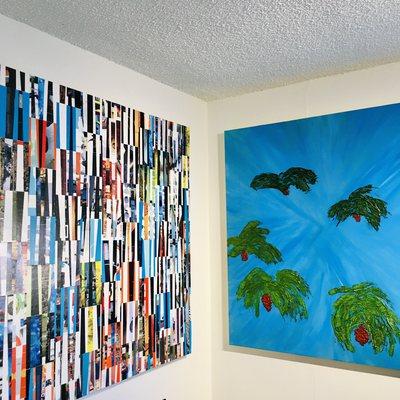 LEWIS & KLADDER, collage by Samuel Fleming Lewis, Painting by Stephen Kladder