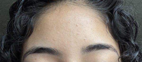 I have a lot of hair on my eyebrows but there they left them small