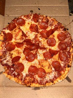 Medium pepperoni pizza