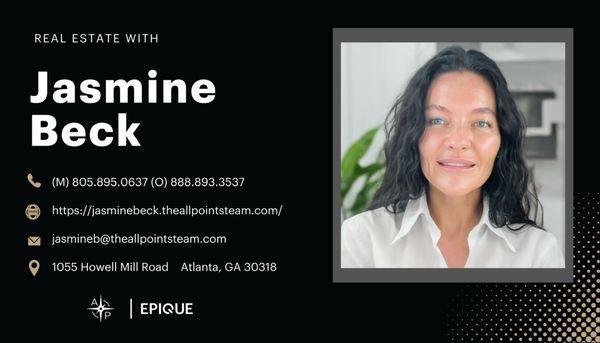 Virtual Business card- Jasmine Beck, realtor, agent, and team member