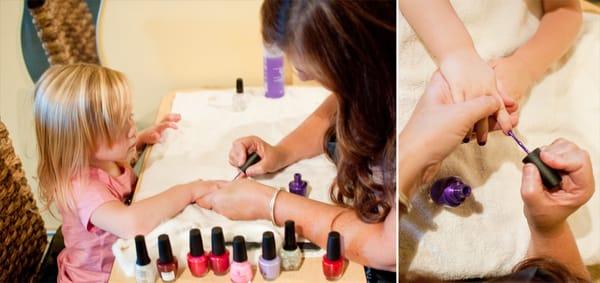 My daughter had a blast getting her hair and nails done!