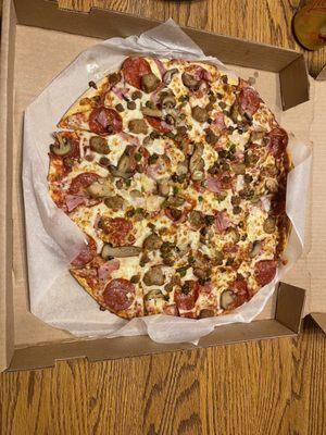 Thin crust  Supreme Pizza thin crust