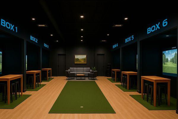 Enjoy our comfortable and intimate atmosphere and high tech golf simulators.