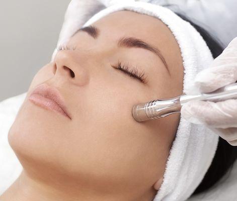 Microdermabrasion, a manual exfoliation to help with pigmentation and skin texture. leaving the skin even tone and revitalized.