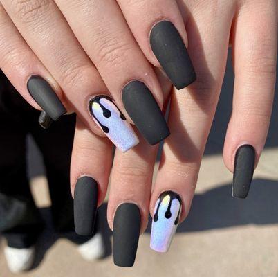 Apres Gel-X nails with nail art