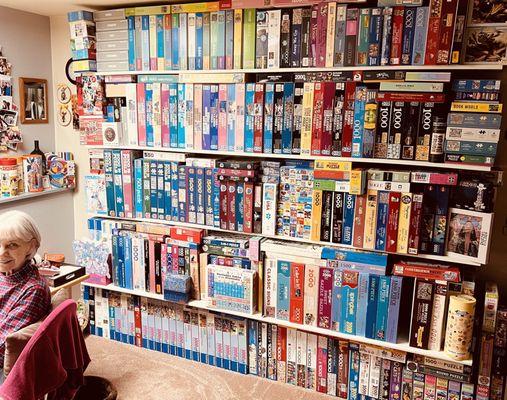 Just a part of my wife's puzzle collection!