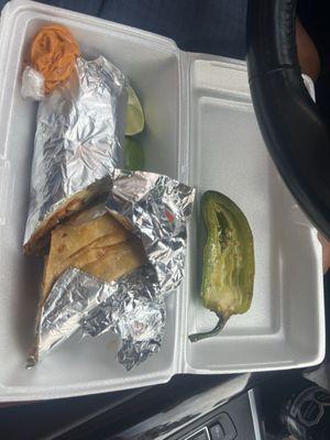 Burrito w/sides to go