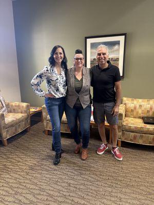 Here with my Erin, my real estate agent and financial broker.