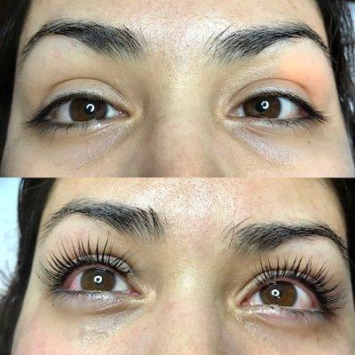 Lash lift and tint. Clients lashes, no extensions.