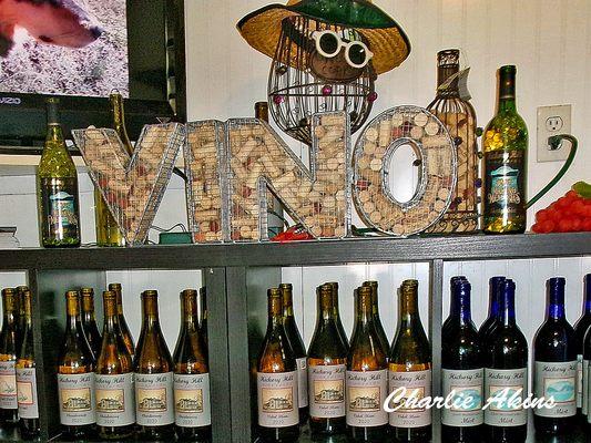 I love this display of corks.