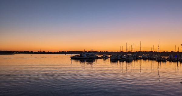 Beautiful view of the Henry C. Chambers Waterfront Park at sunset!
