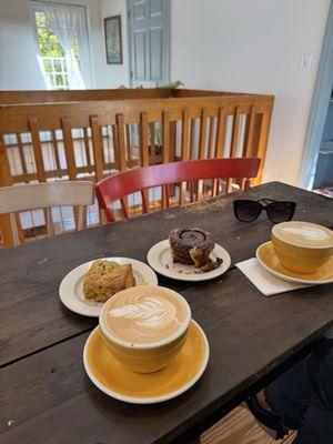 Pumpkin Latte and pastries