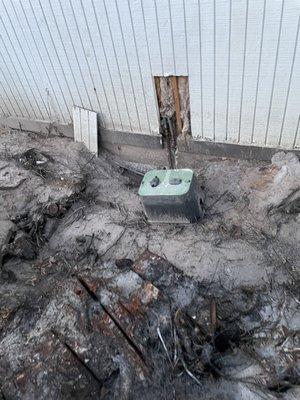 Two months since hurricane Irma and utilities still exposed stump still sticking out of the ground