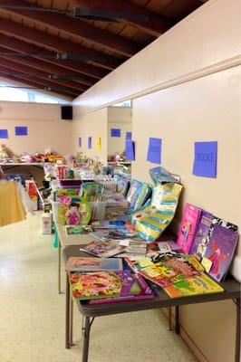 Book & toy tables.