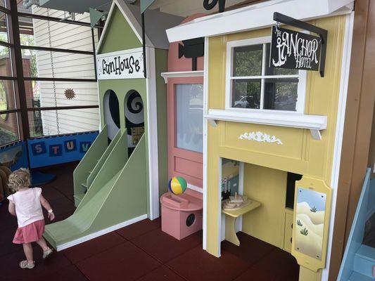 Darling toddler room located in the "solarium"--just needs a bench for tired grownups