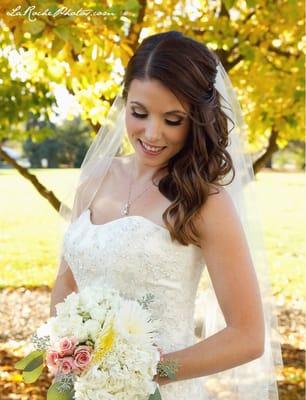 On location bridal hair. Photo credit: la Roche photography