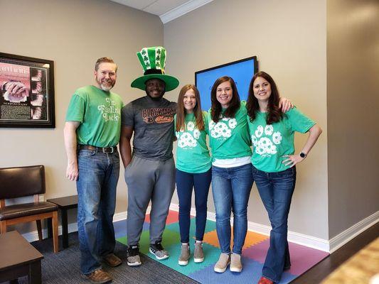 Stones River Chiropractic on St. Patrick's day.