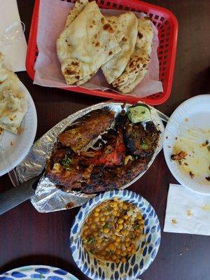 Mixed grill, naan, chot poti